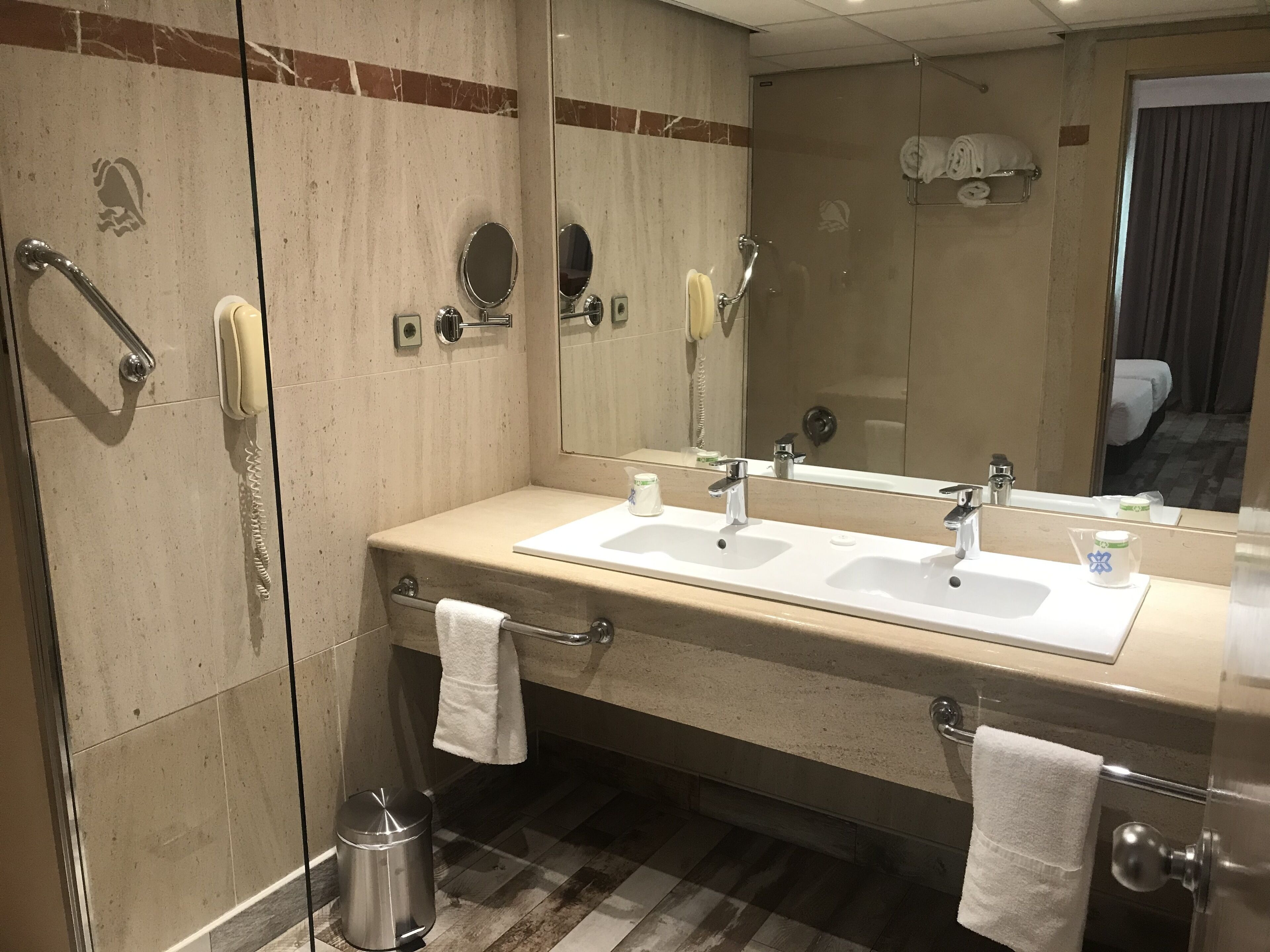 double room | bathroom | hair dryer, towels