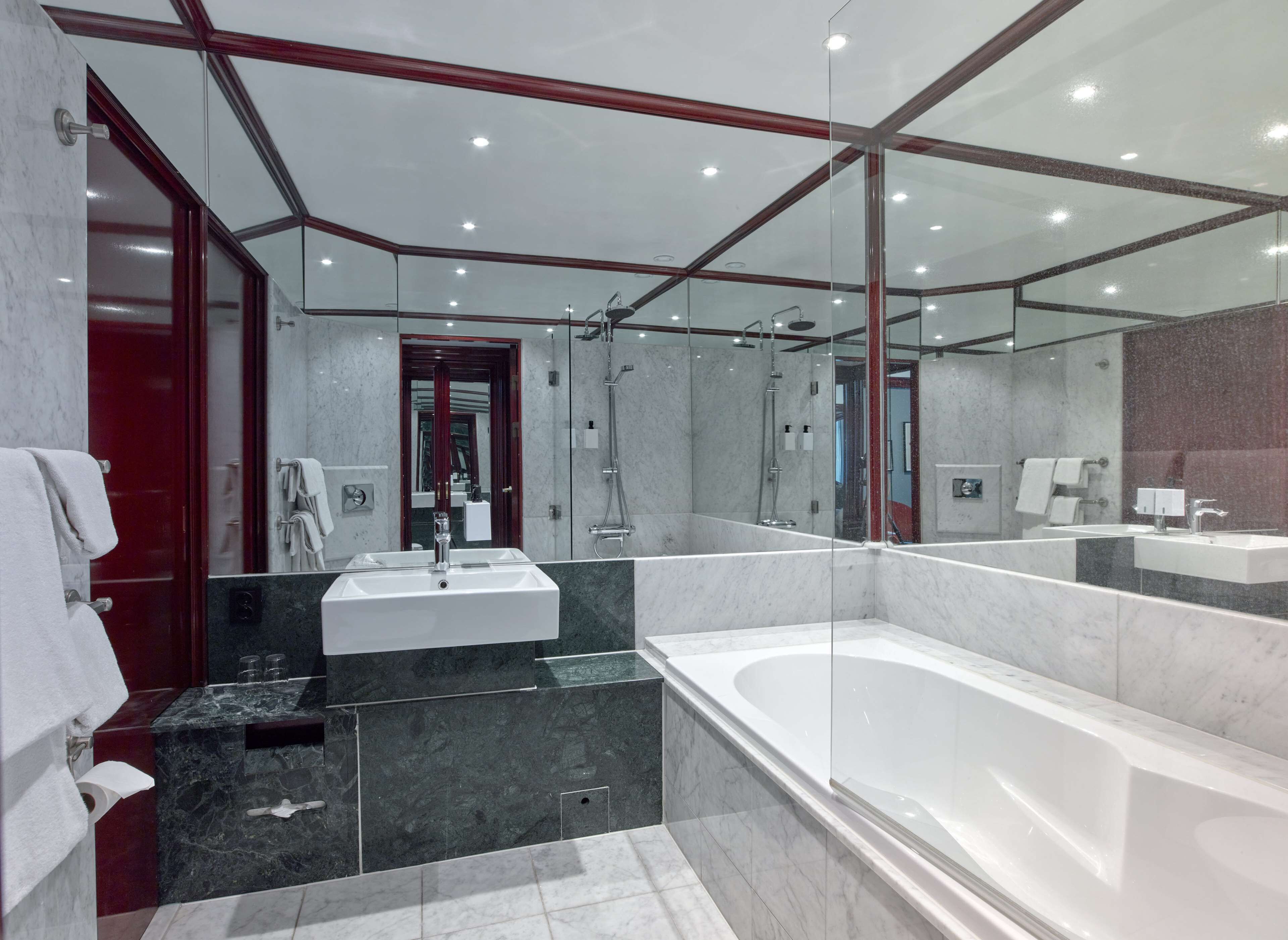 twin room, 2 single beds | bathroom | hair dryer, towels