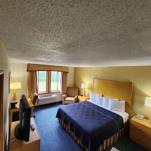 2 bedrooms, desk, laptop workspace, iron/ironing board