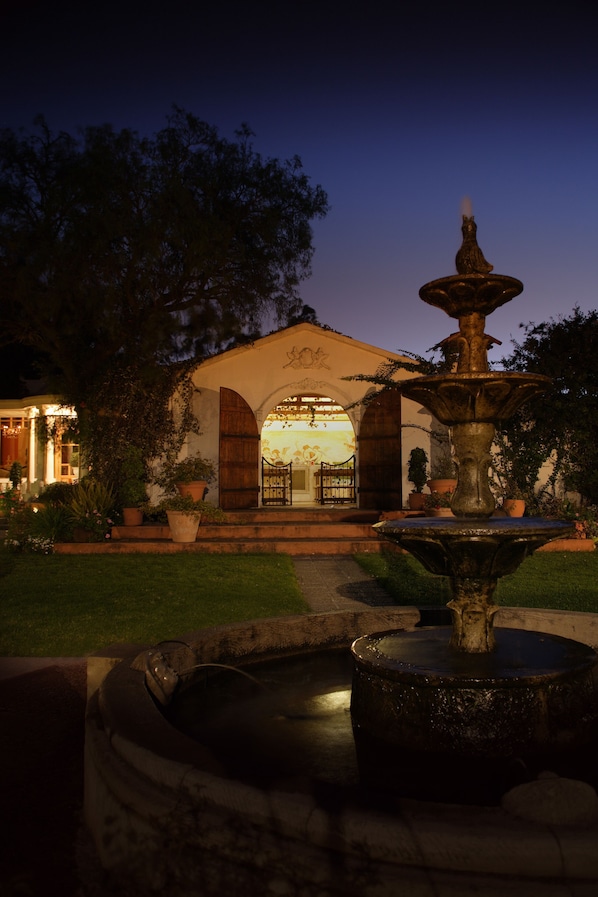 Front of property – evening/night