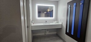 Desk, blackout curtains, free cots/infant beds, free WiFi