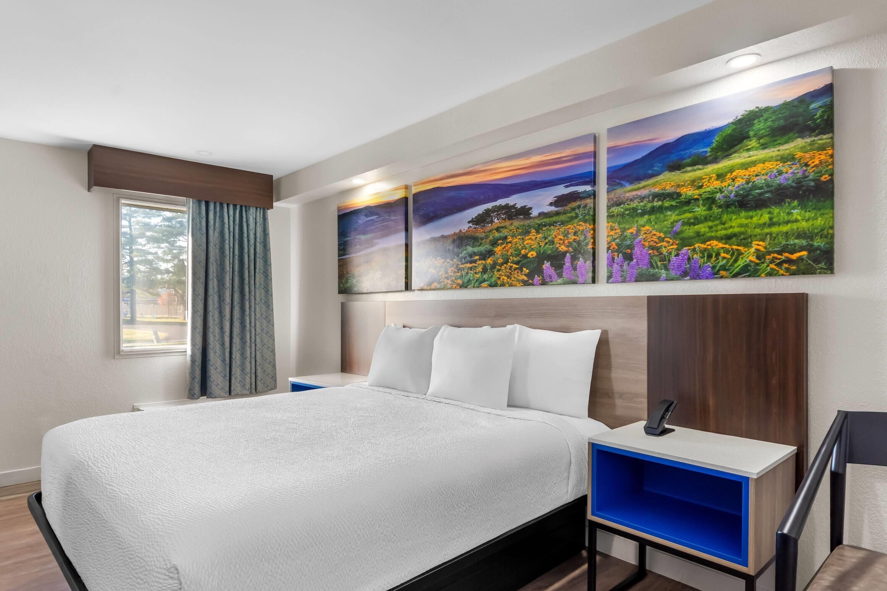 Quarto, 1 cama King, para não fumantes | Escrivaninha, cortinas blackout, berços grátis, Wi-Fi de cortesia