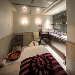 Outdoor treatment area, sauna, hot tub, steam room, body treatments