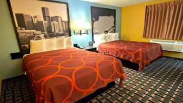 Room, 2 Queen Beds, Non Smoking | Premium bedding, desk, rollaway beds, free WiFi
