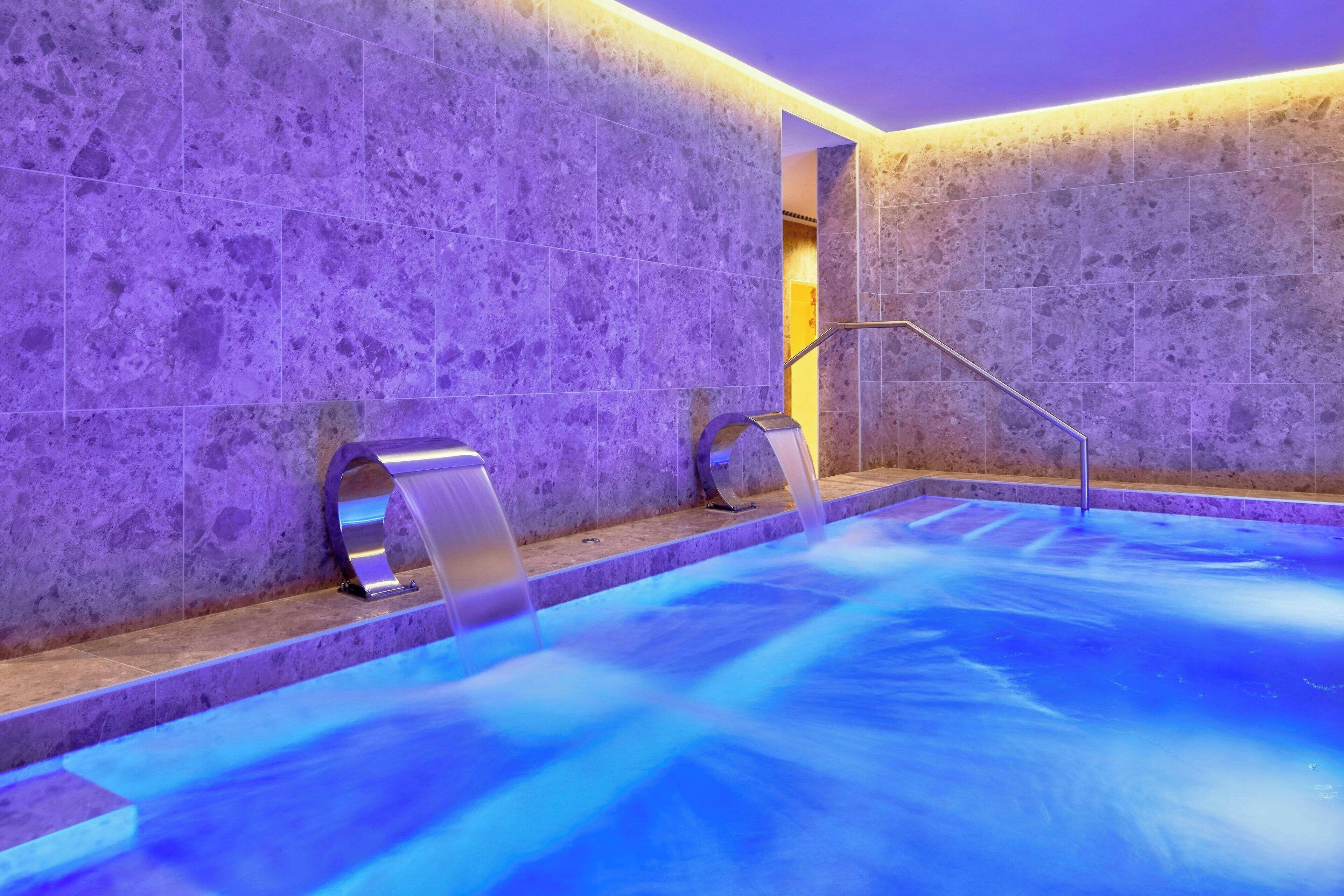 Indoor pool, seasonal outdoor pool, pool umbrellas, sun loungers