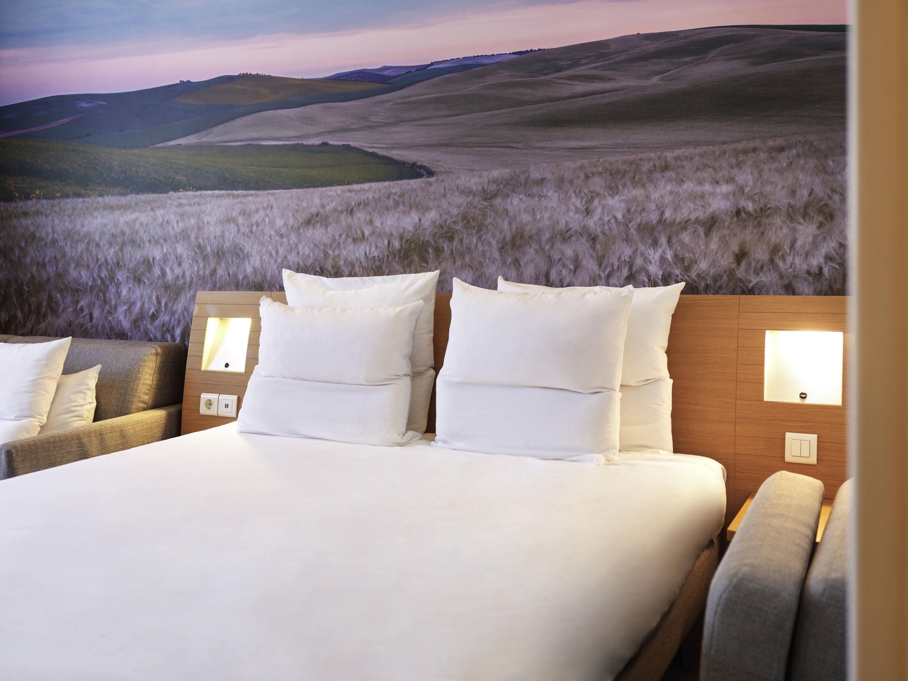 superior room, 1 queen bed with sofa bed | hypo-allergenic bedding, down duvets, memory-foam beds, in-room safe