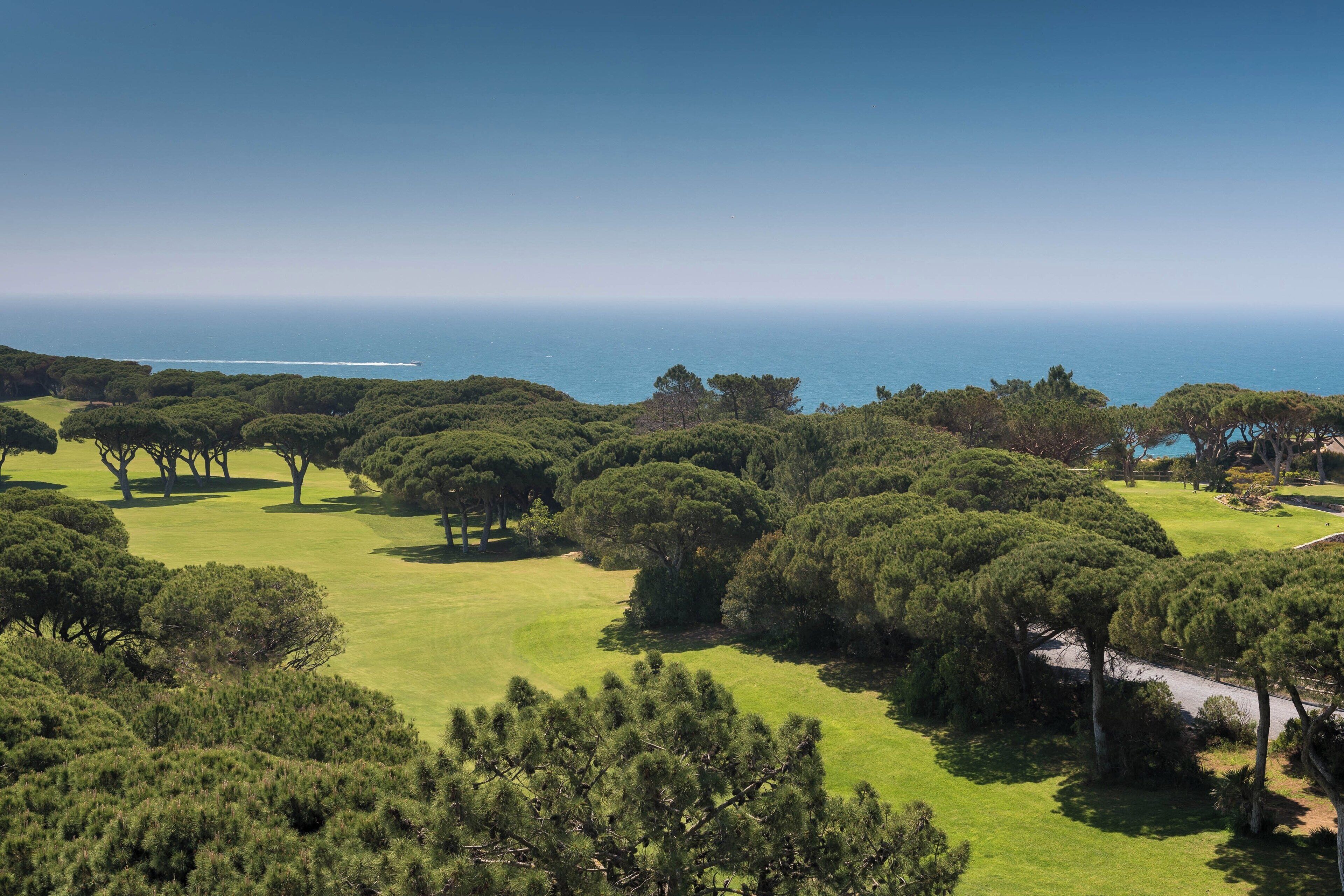 Un parcours de golf avec vue sur l’océan.