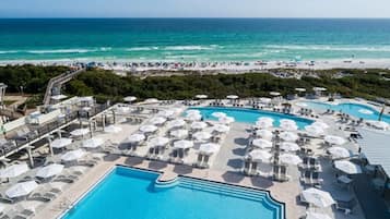 10 outdoor pools, pool cabanas (surcharge), pool umbrellas