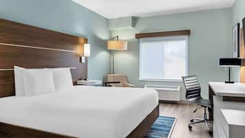 Standard Room, 1 King Bed, Non Smoking, Refrigerator & Microwave (Walk-in Shower) | Pillowtop beds, in-room safe, desk, laptop workspace