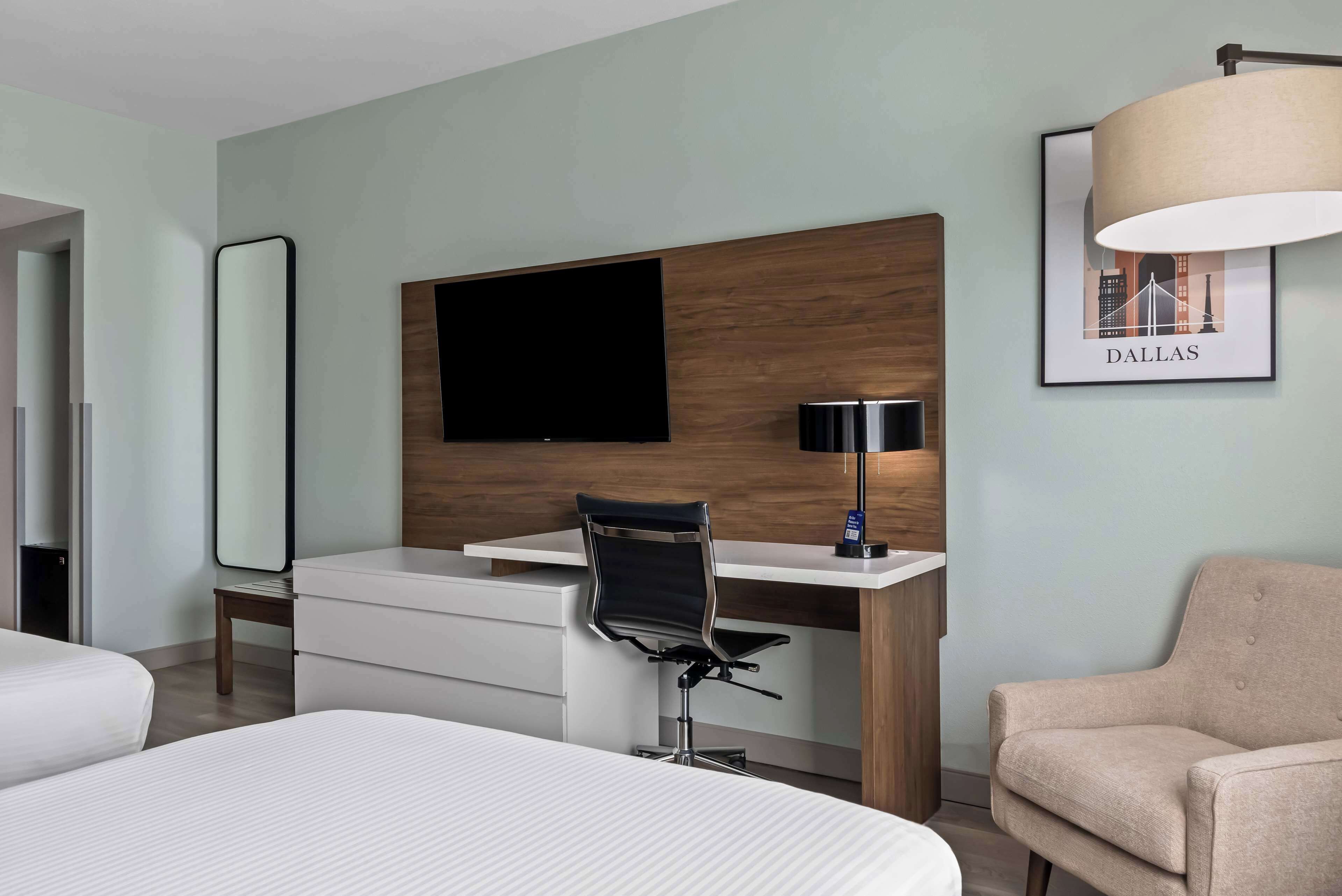 standard room, 2 queen beds, accessible, bathtub | in-room safe, desk, laptop workspace, iron/ironing board