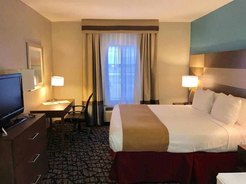 Pillow-top beds, in-room safe, desk, laptop workspace