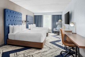 Standard Room, 2 Queen Beds, Non Smoking | 1 bedroom, desk, laptop workspace, blackout curtains