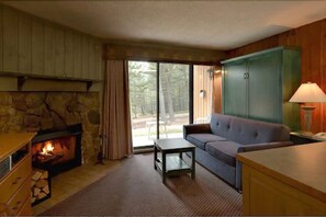 42-inch flat-screen TV with cable channels, TV, fireplace - Douglas Fir Resort and Chalets (Banff)