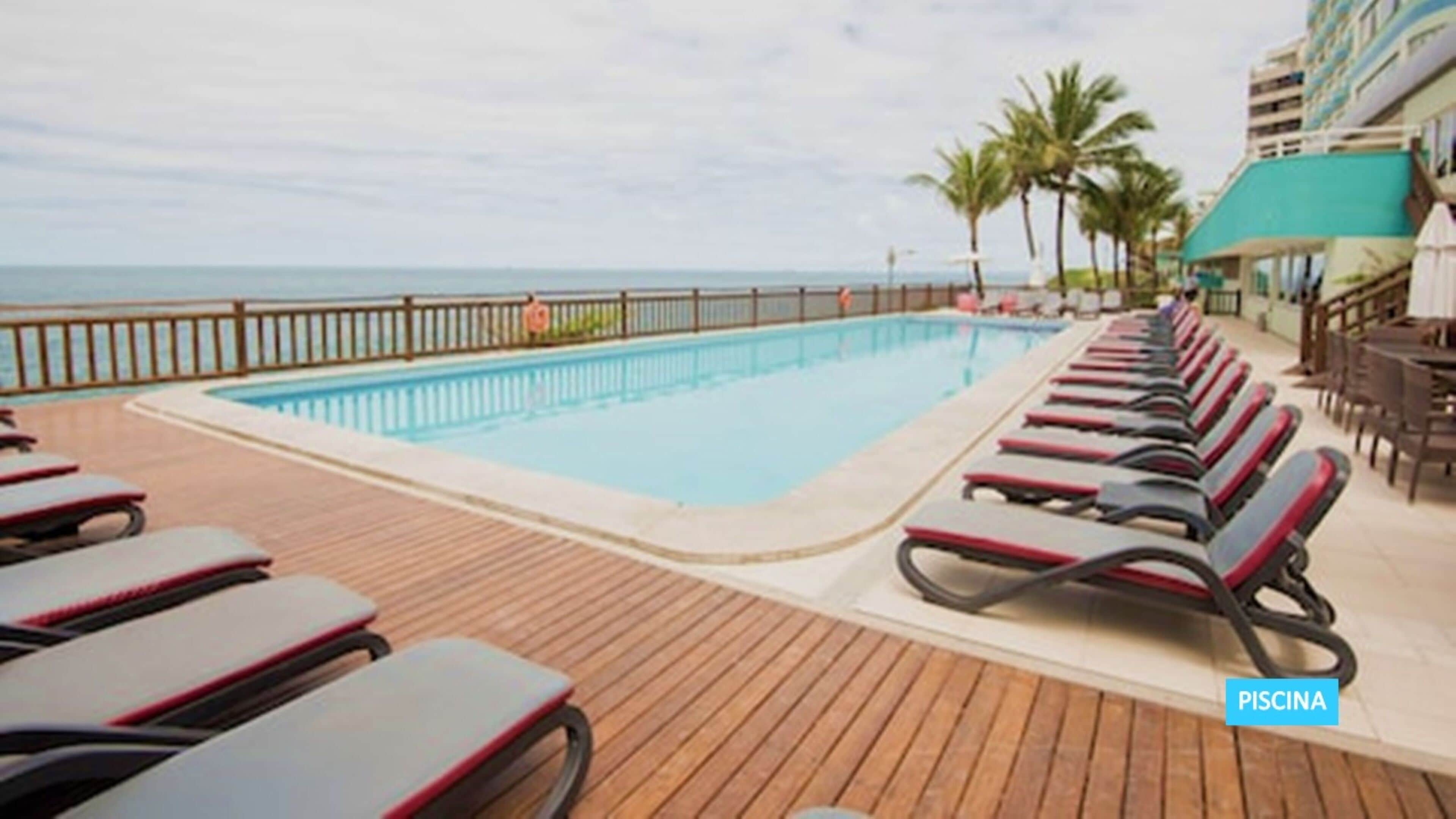 Outdoor pool, open 8:00 AM to 6:00 PM, pool umbrellas, sun loungers