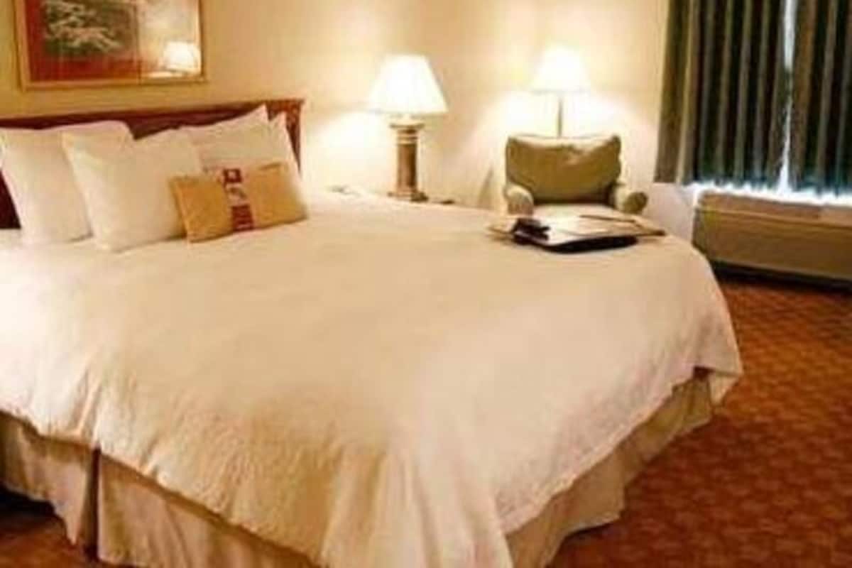 Premium bedding, desk, blackout curtains, iron/ironing board