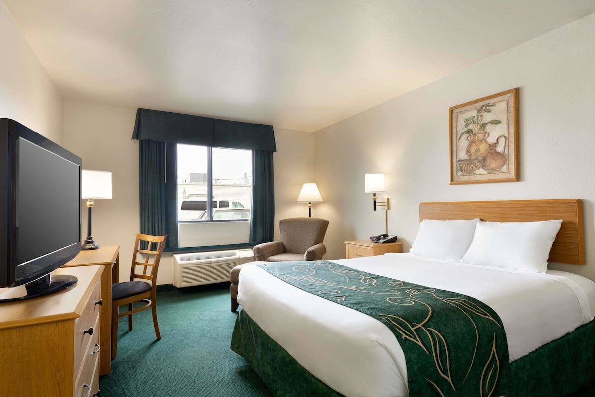 desk, blackout curtains, iron/ironing board, free cots/infant beds