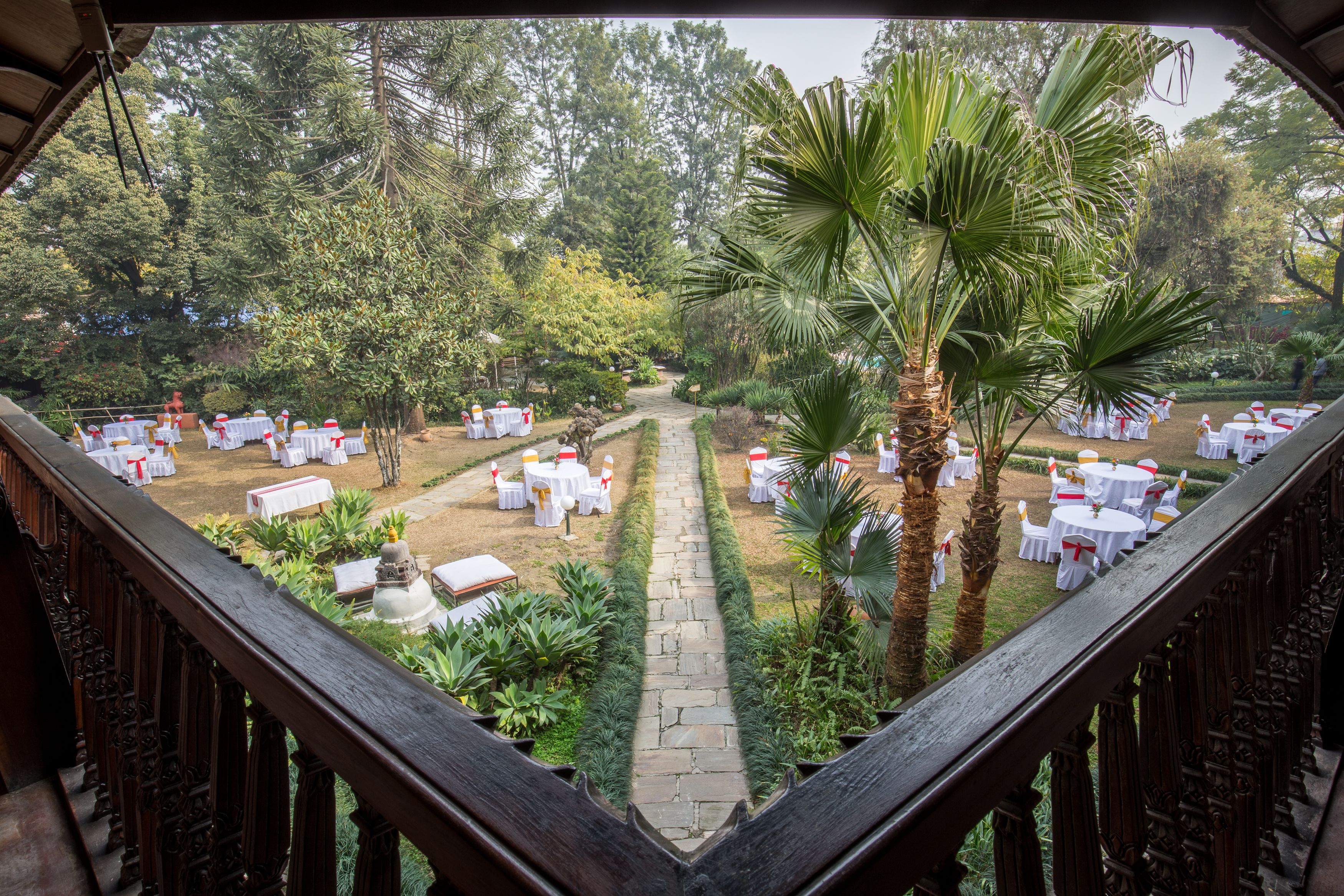 Outdoor wedding area