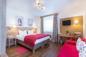 1 bedroom, desk, blackout curtains, iron/ironing board