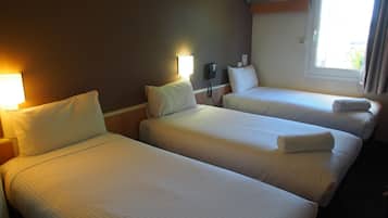 Standard Room, Multiple Beds | In-room safe, desk, soundproofing, iron/ironing board