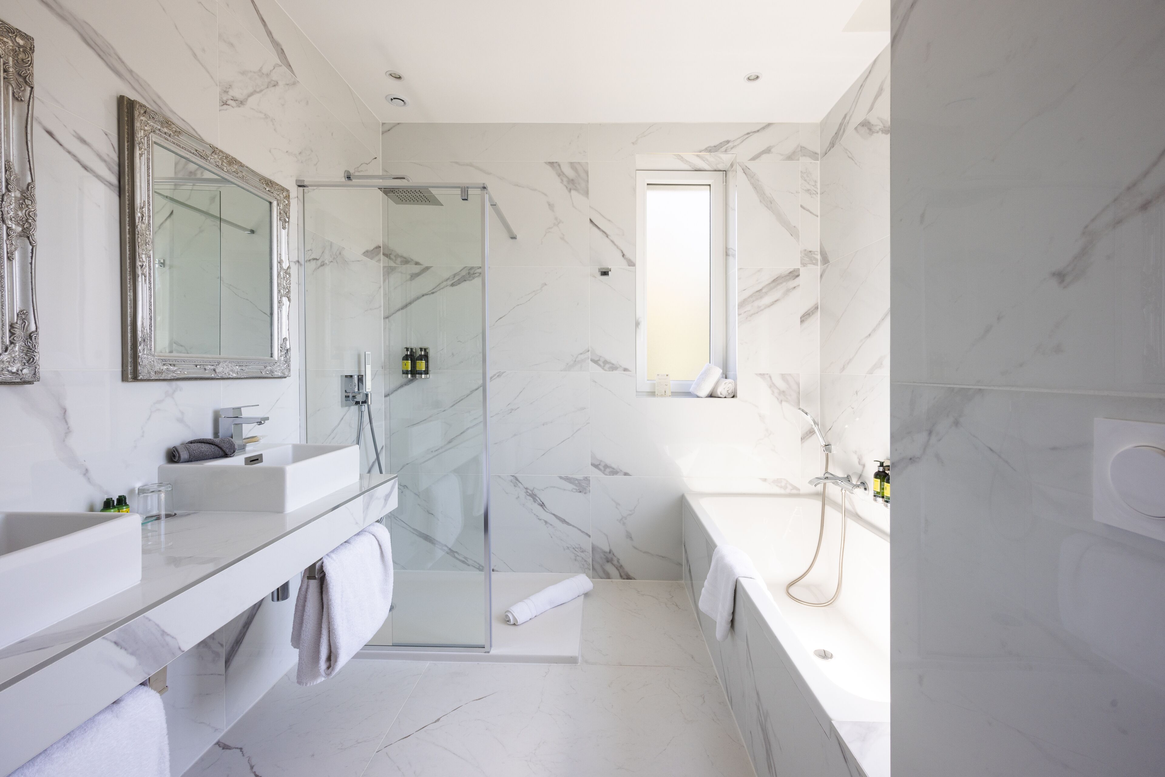 junior suite, balcony | bathroom | hair dryer, bathrobes, slippers, towels