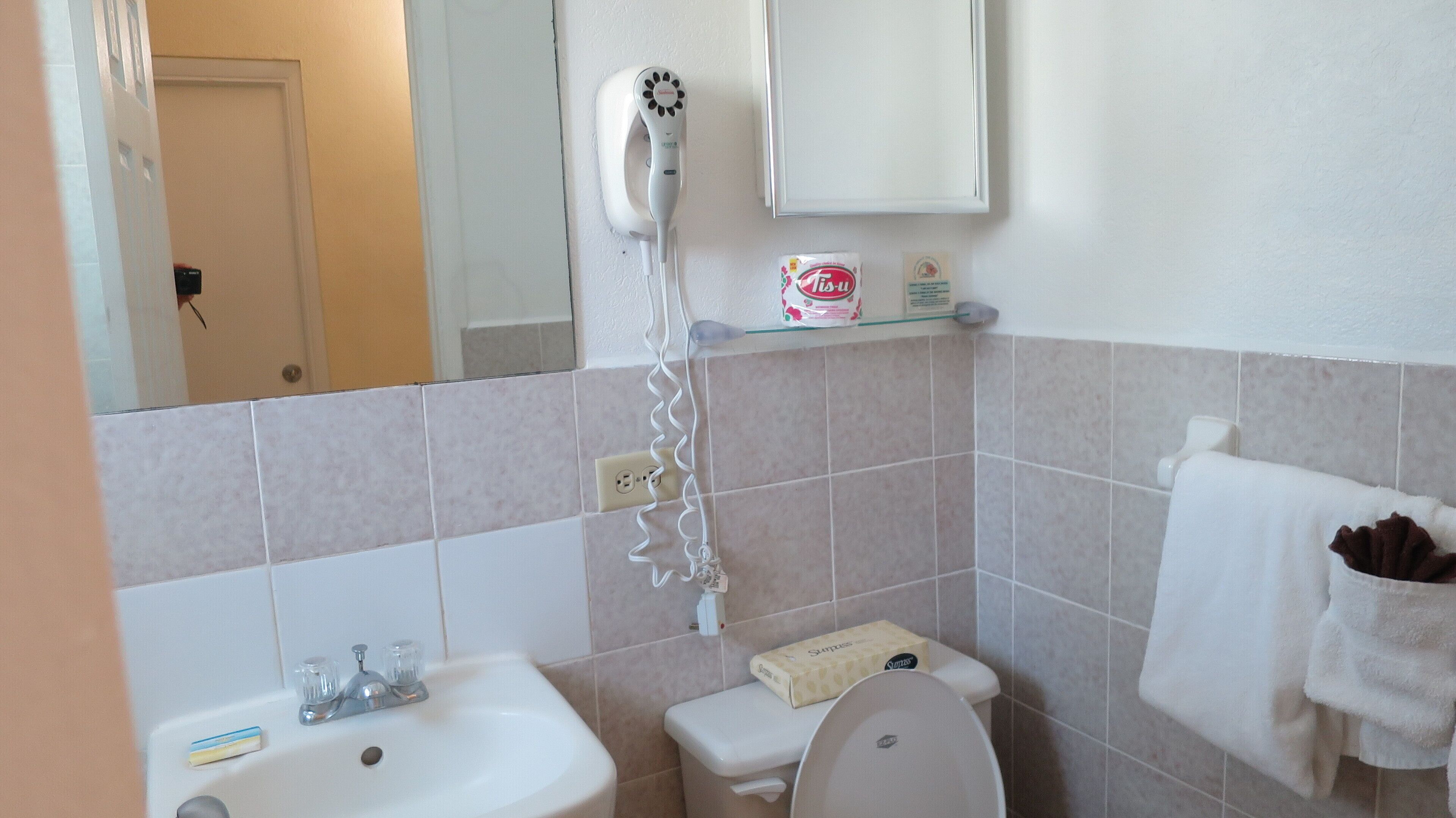standard room, non-smoking mountain view | bathroom | shower, hair dryer, towels