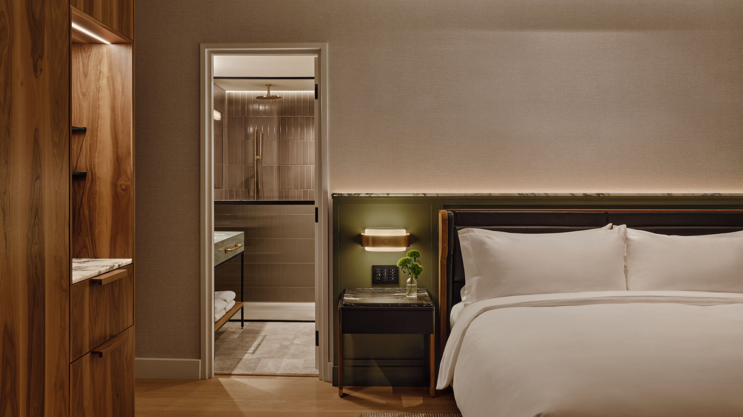 Frette Italian sheets, premium bedding, down duvets, pillow-top beds