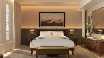 Frette Italian sheets, premium bedding, down duvets, pillow-top beds
