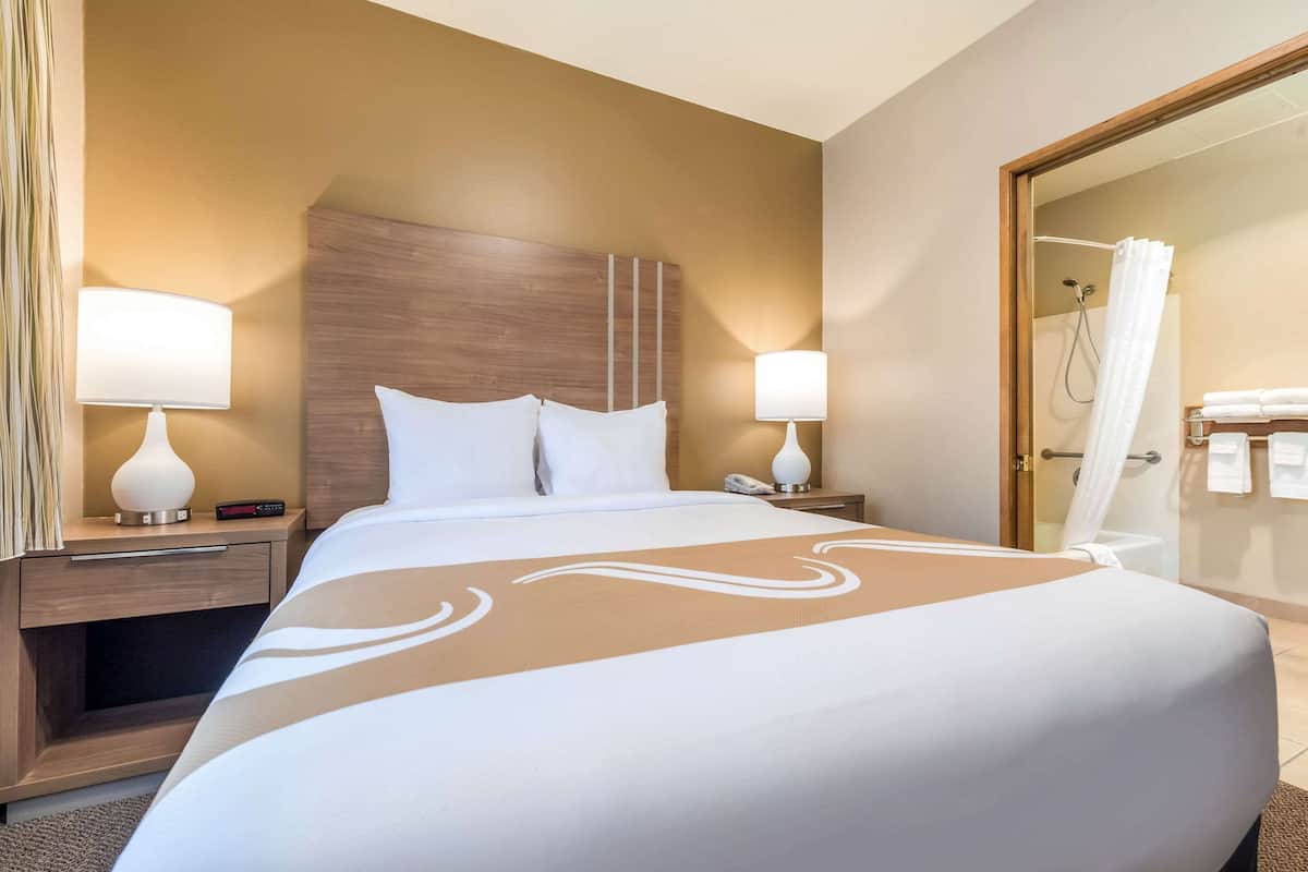 Suite, 1 cama Queen size y sofá cama, con acceso para personas discapacitadas (Efficiency) | Ropa de cama de alta calidad y espacio para trabajar con laptop