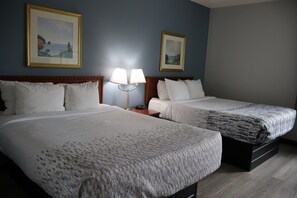 Room, 2 Queen Beds, Non Smoking | Desk, iron/ironing board, free WiFi, bed sheets