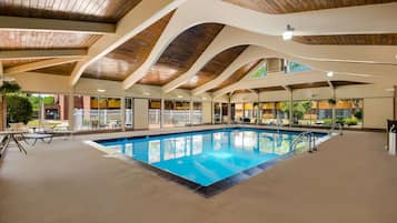 Indoor pool, open 6:00 AM to 11:00 PM, sun loungers