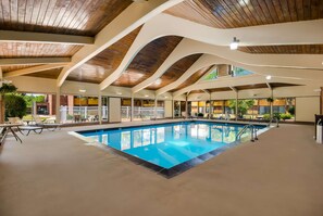 Indoor pool, sun loungers