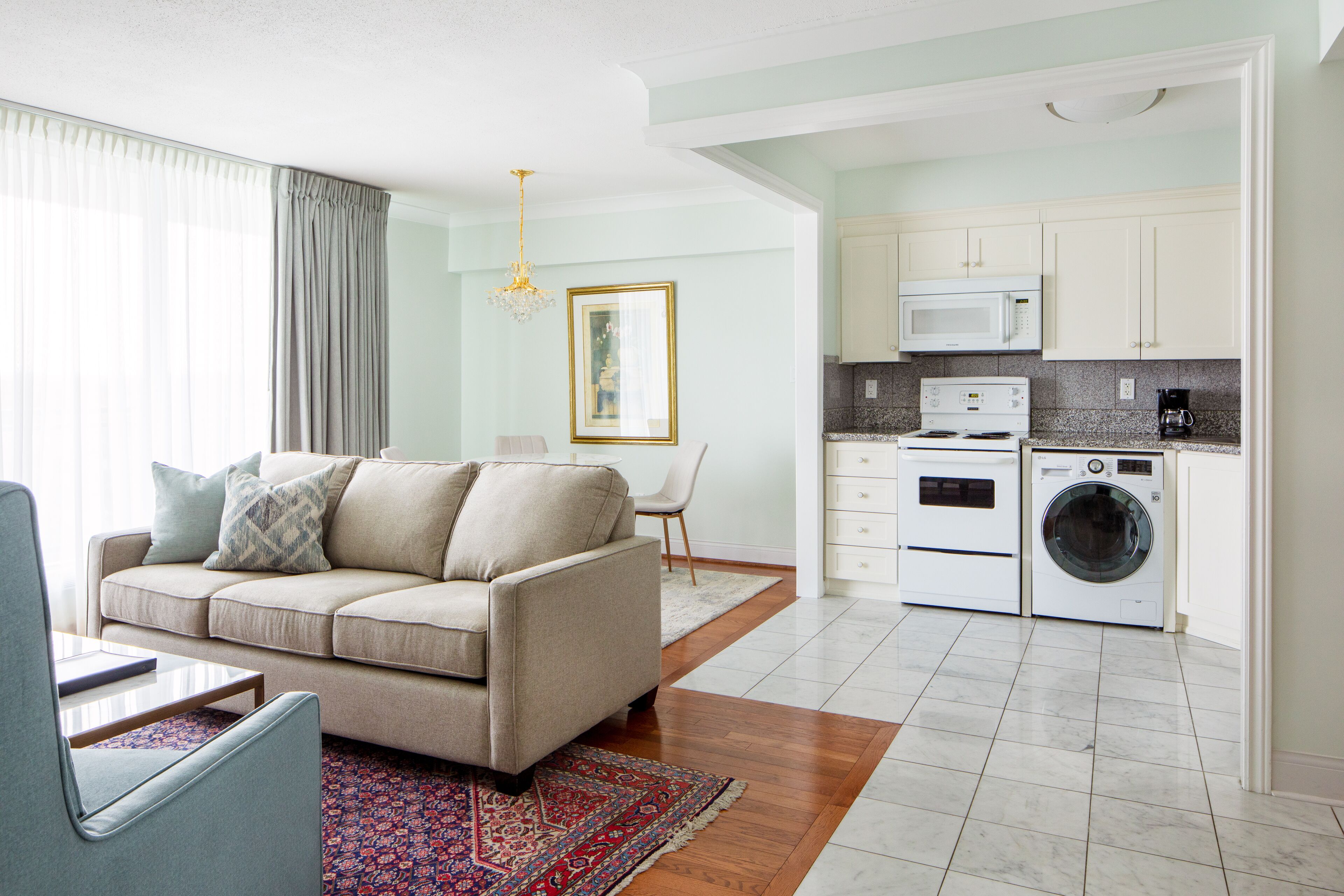 2 bedroom residence suite | living area | tv