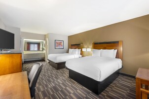 Standard Room, 2 Queen Beds, Non Smoking, Refrigerator & Microwave | Pillowtop beds, in-room safe, desk, soundproofing