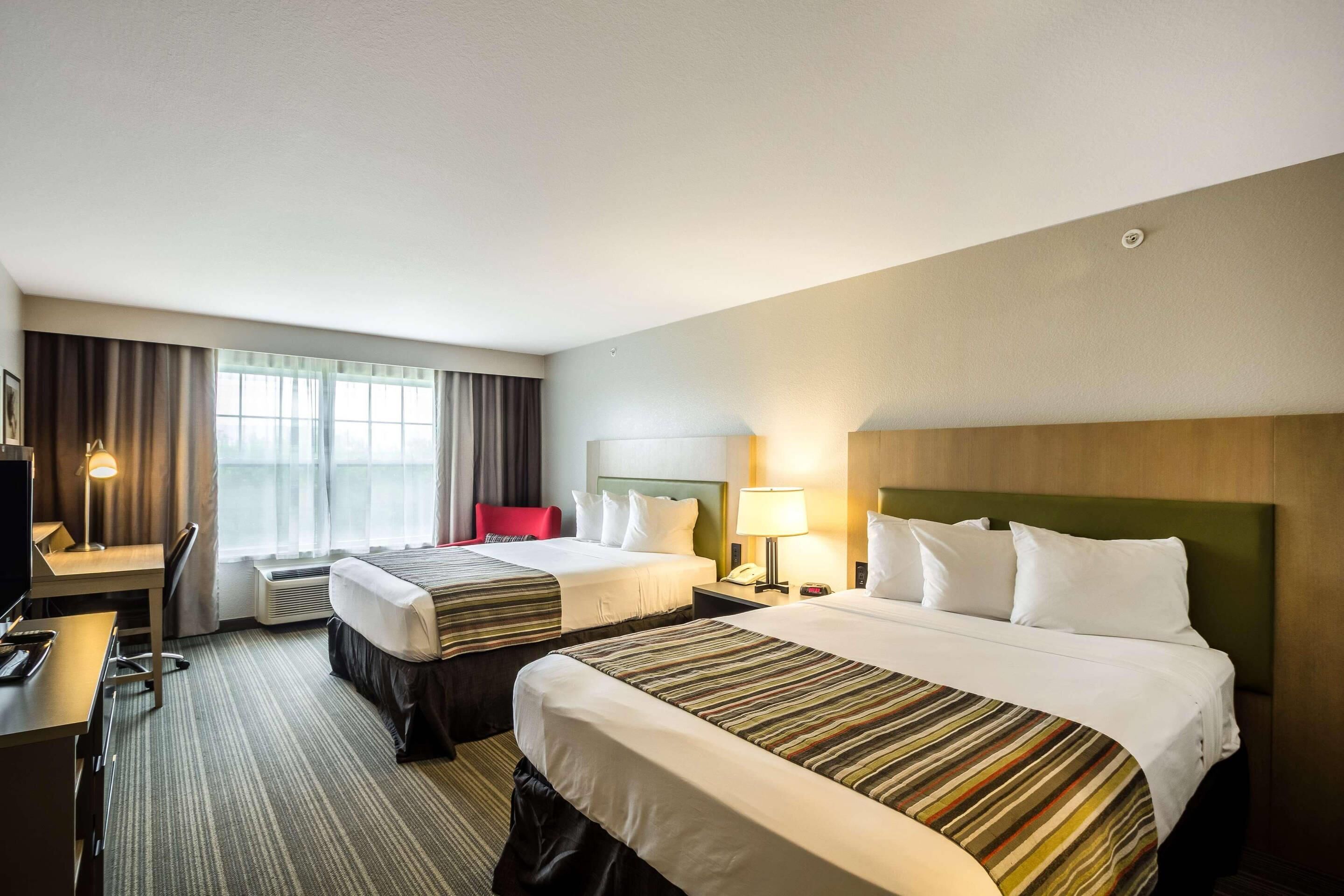 In-room safe, desk, blackout curtains, soundproofing