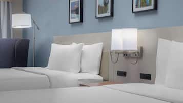 Two queen Beds | Premium bedding, in-room safe, desk, laptop workspace