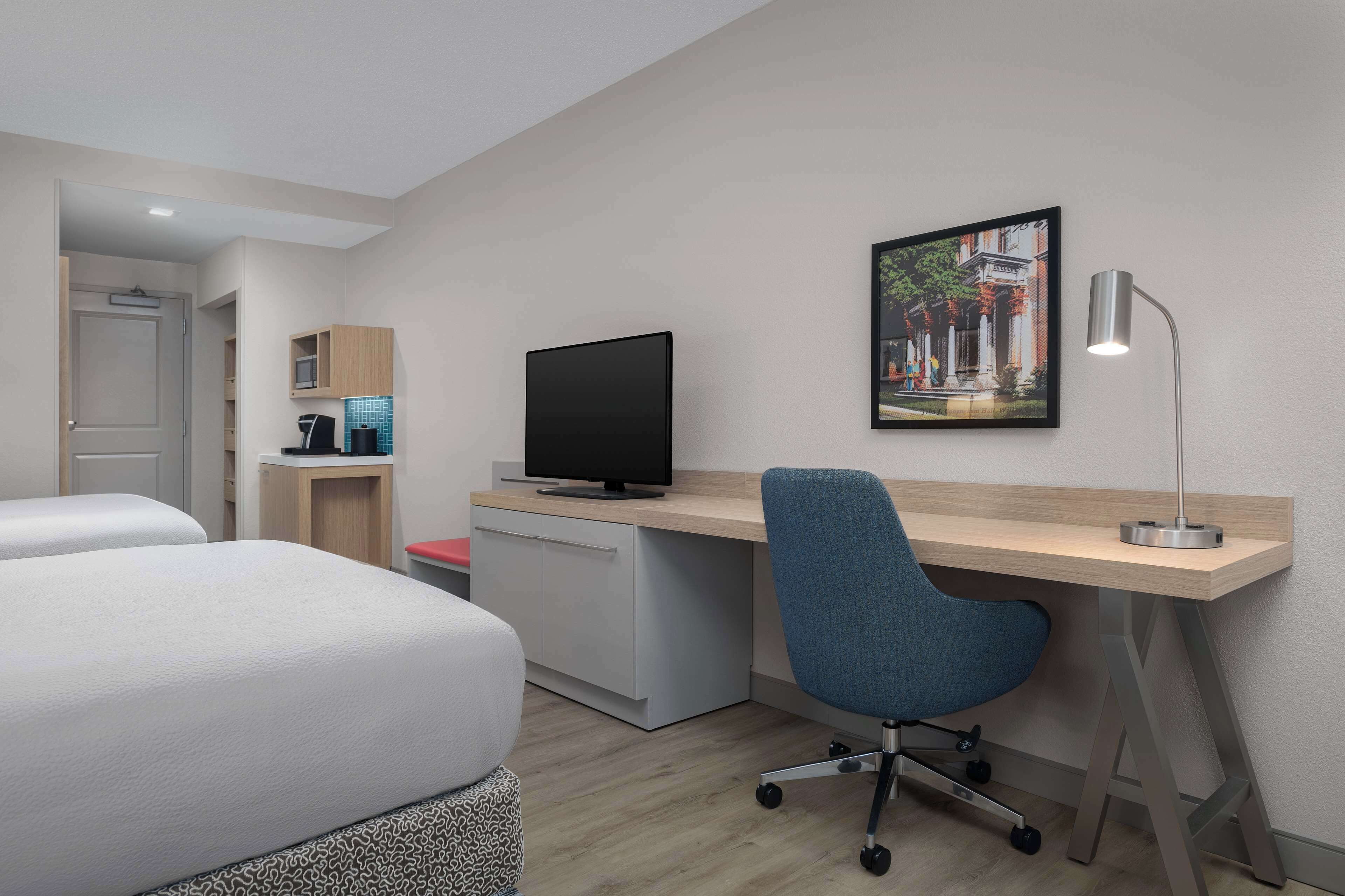 two queen beds | premium bedding, in-room safe, desk, laptop workspace