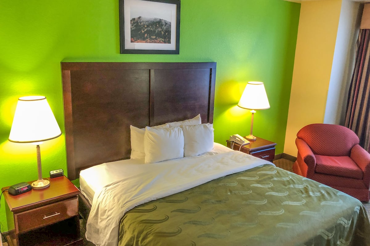 Room, 1 King Bed, Accessible, Non Smoking | Blackout curtains, iron/ironing board, free cots/infant beds, free WiFi