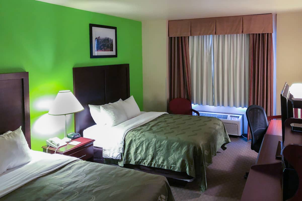 Standard Room, 2 Queen Beds, Non Smoking | Blackout curtains, iron/ironing board, free cots/infant beds, free WiFi