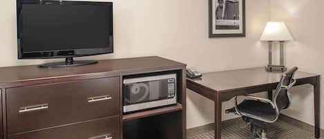 Ropa de cama de alta calidad, escritorio y cortinas blackout