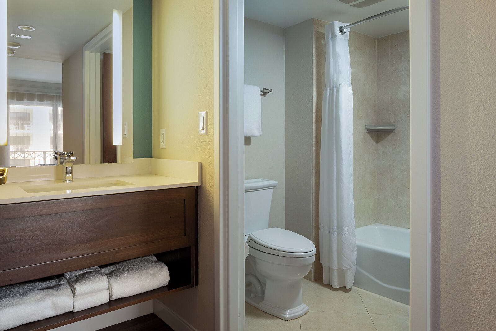 free toiletries, hair dryer, towels