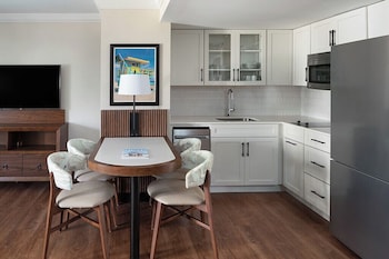 Suite, 2 Bedrooms, Kitchen, Pool View | Private kitchen | Fridge, microwave, dishwasher, coffee/tea maker at The Atlantic Suites on the Ave