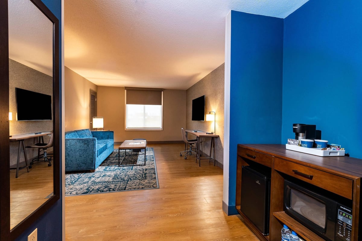 Suite, 1 King Bed with Sofa bed, Non Smoking | Desk, blackout drapes, iron/ironing board, free WiFi