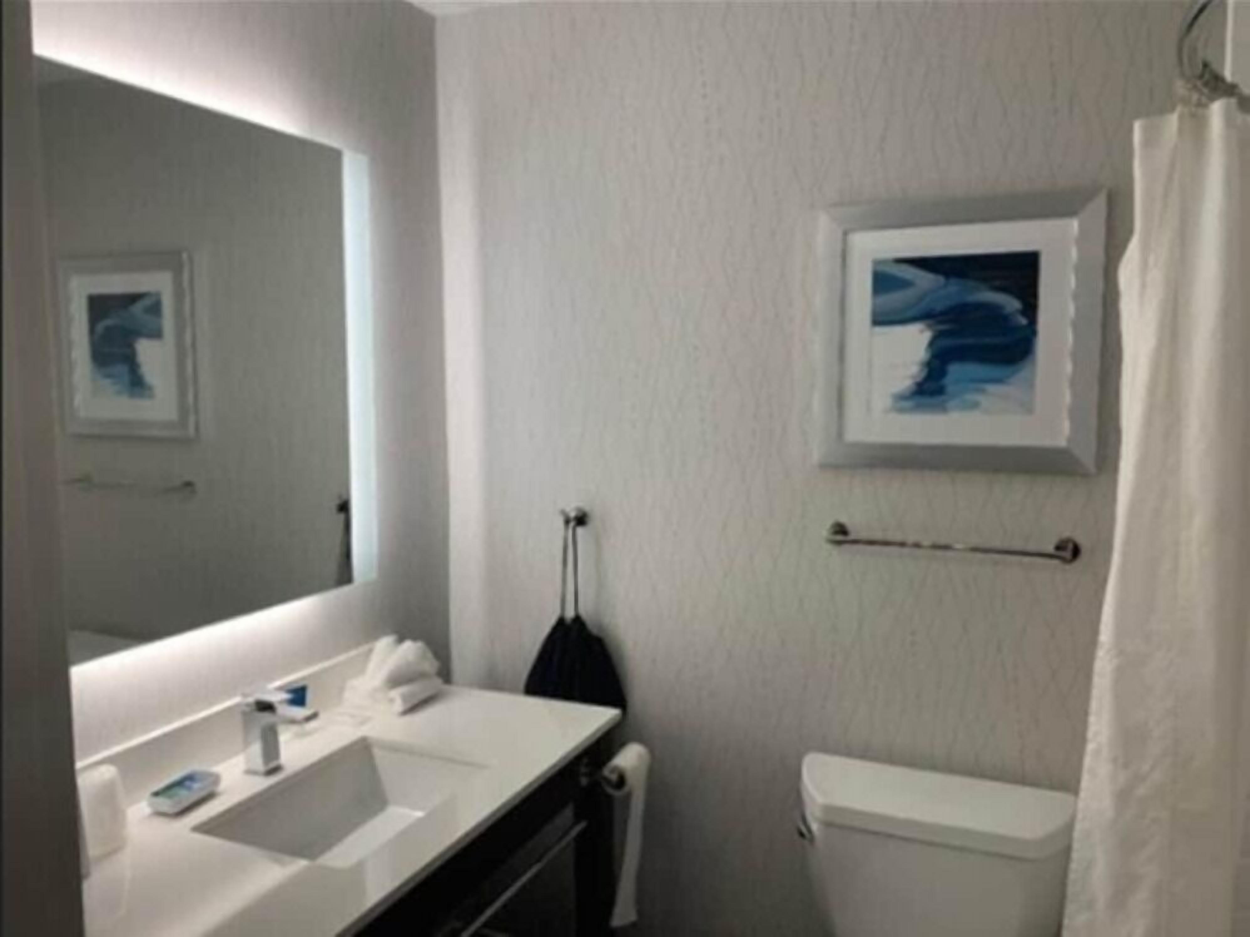 Baño | Tina, amenidades de baño gratuitas, secadora de cabello, toallas 