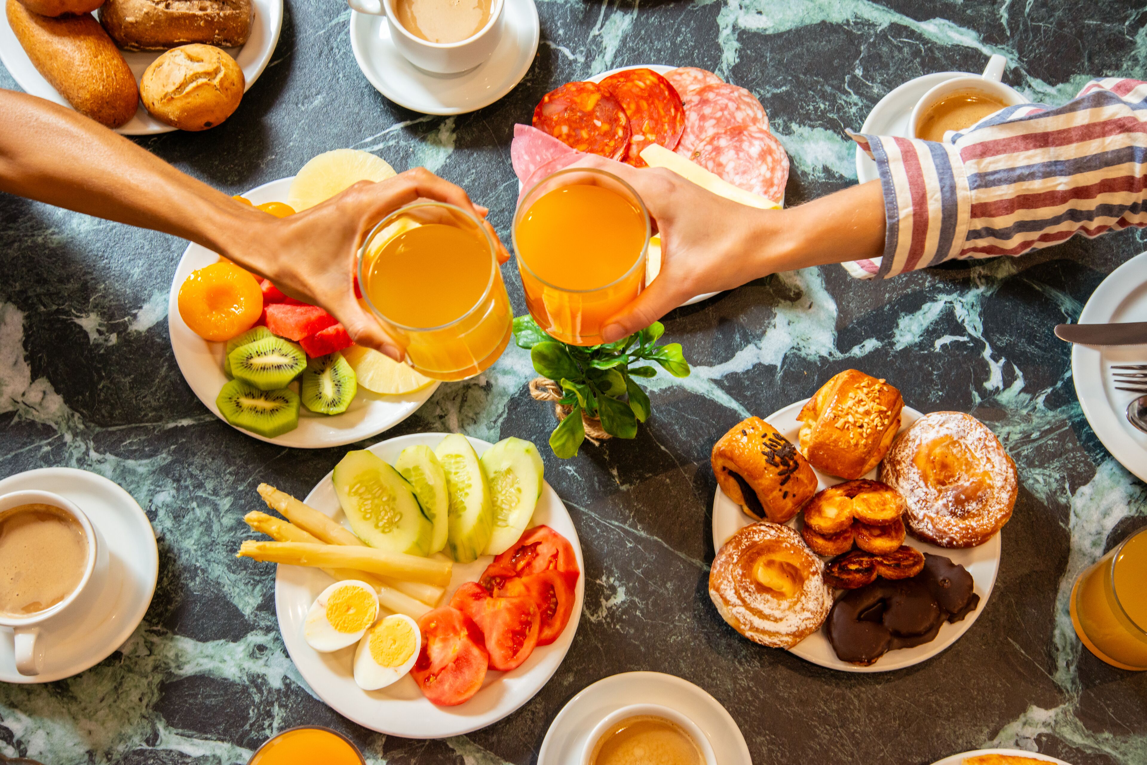Daily buffet breakfast (EUR 13 per person)