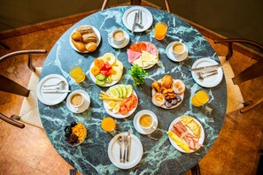 Daily buffet breakfast (EUR 13 per person)