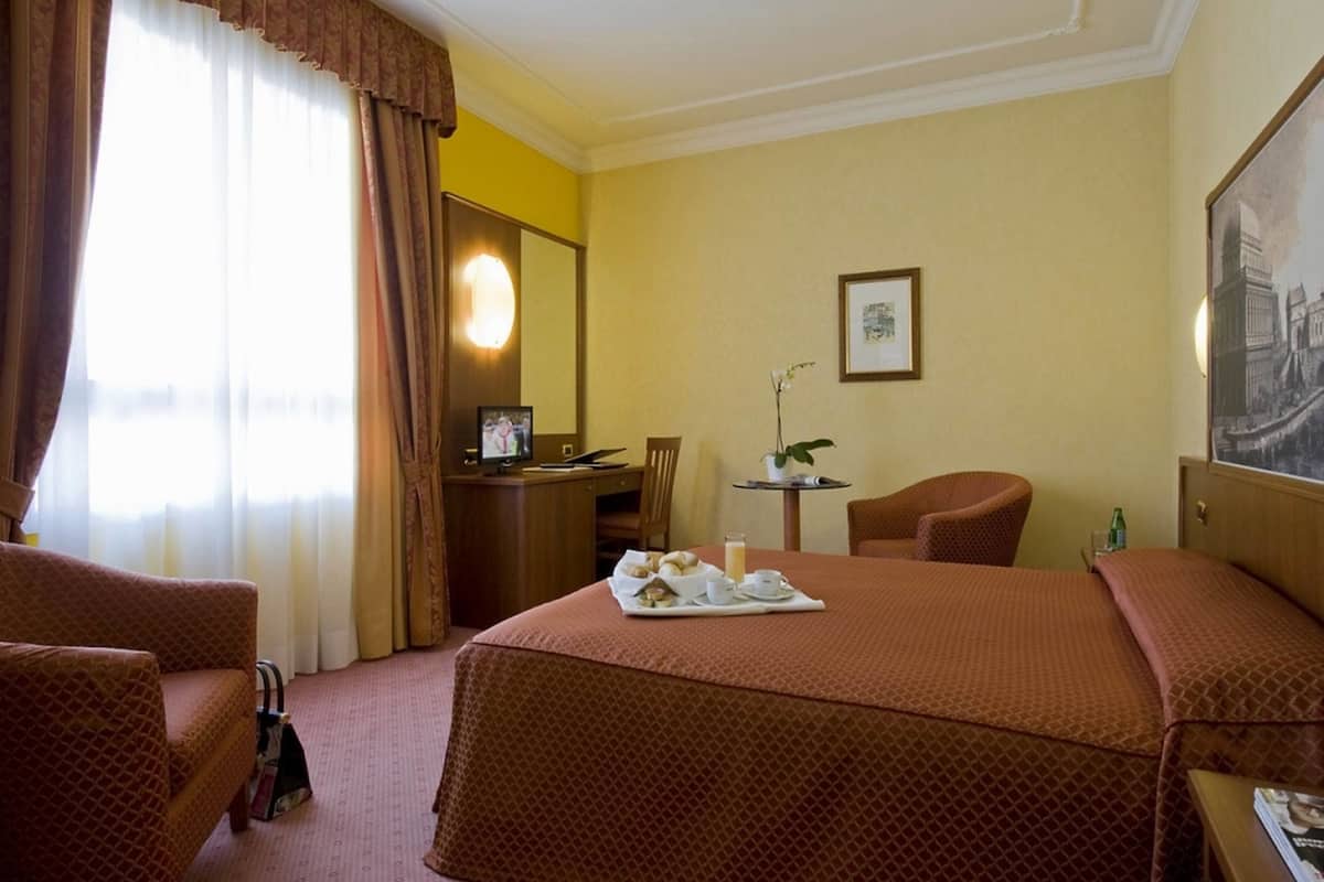 Down duvets, minibar, in-room safe, desk