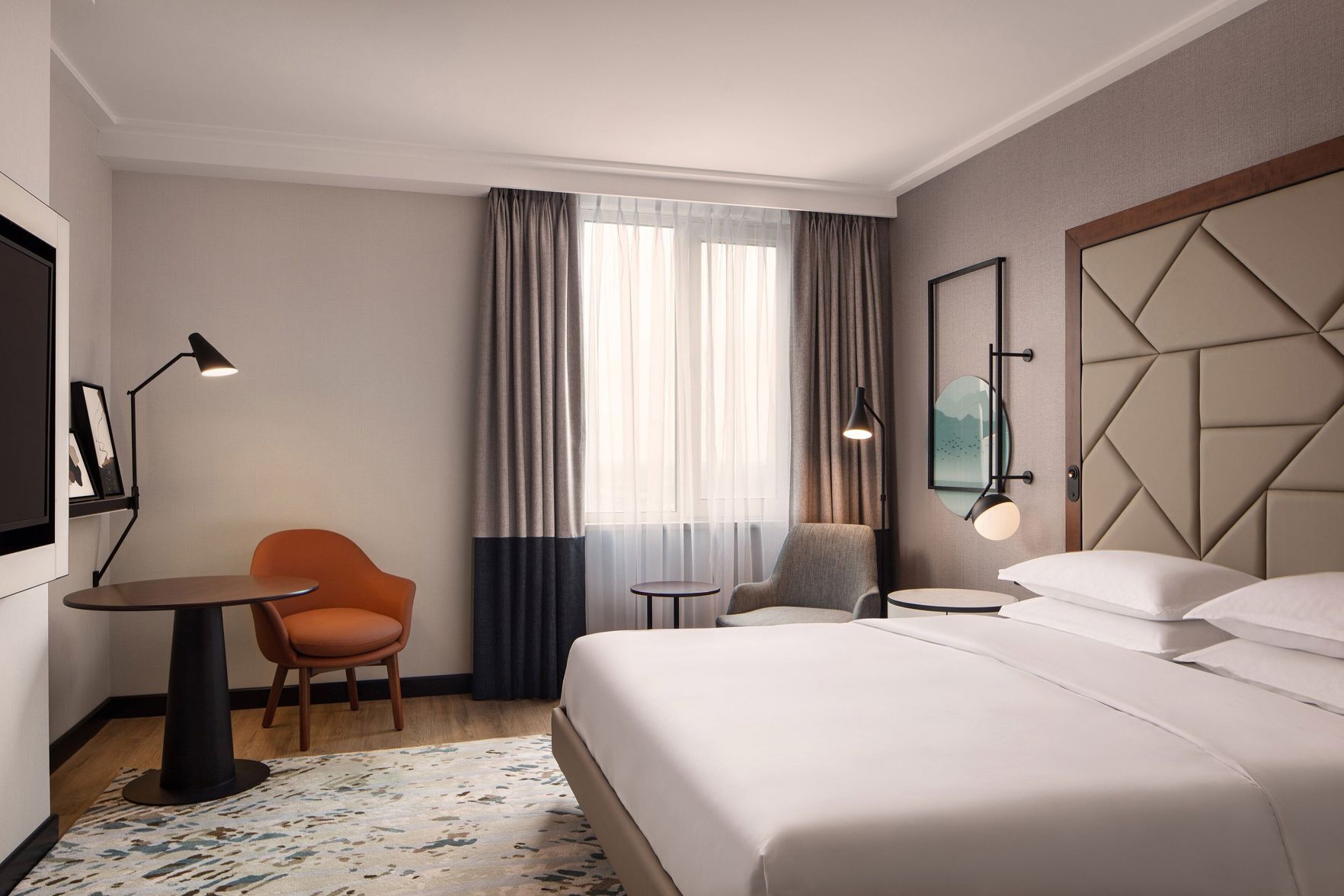 Hypo-allergenic bedding, minibar, in-room safe, individually decorated