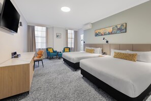 Executive Twin Room, 2 Queen Beds - Newly Refurbished | Minibar, in-room safe, desk, blackout drapes