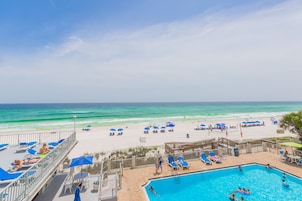 Comfort Double Room, 2 Queen Beds, Beach View | View from room