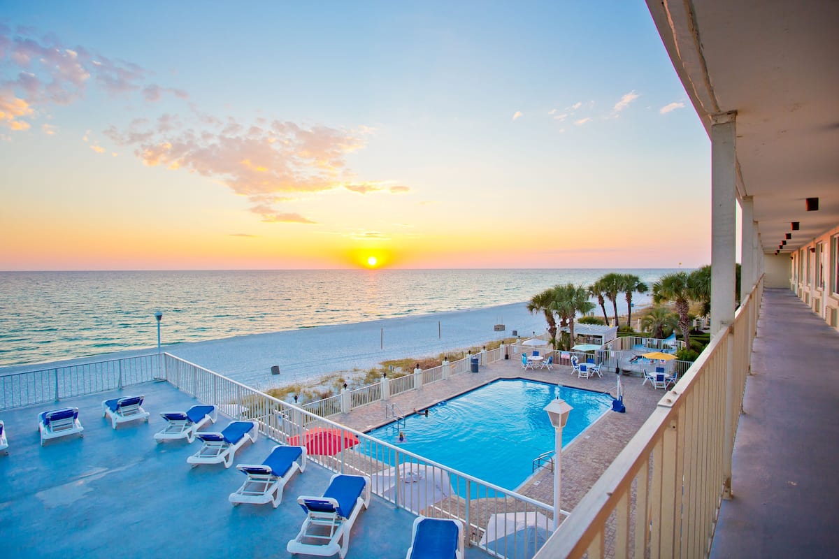 One King and One Sofa Bed, Gulf View, Non-Smoking | Beach/ocean view
